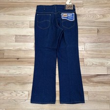 Vintage Lee Logger Jeans Mens 34x30 Deadstock Made in USA 70s 80s Denim Blue