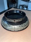 VINTAGE ANTIQUE HSIU ANG LACQUER WARE MADE IN TAIWAN CHINA 11.5" DIAM BOWL — photo 4