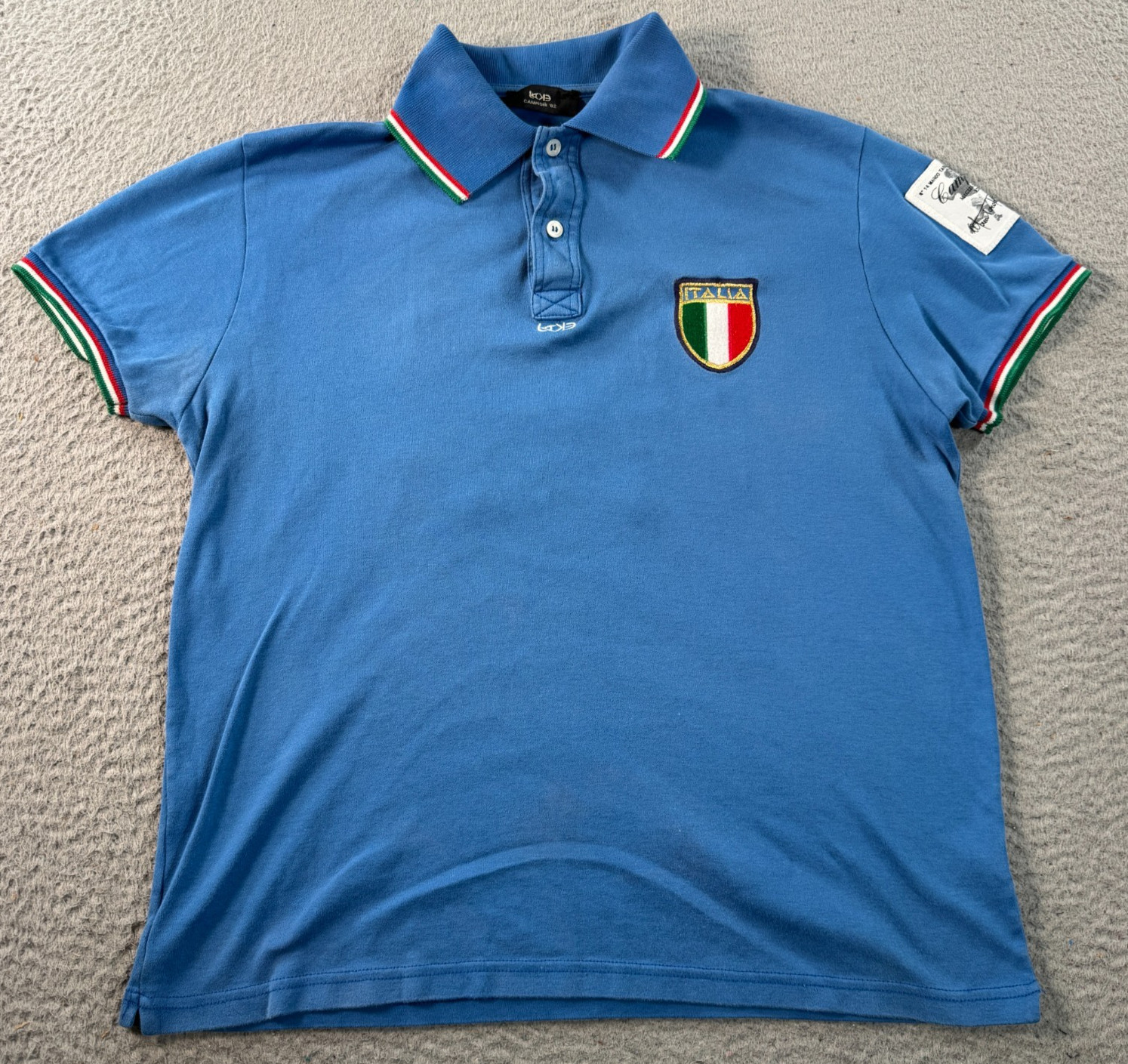 Vintage Campioni '82 Polo Shirt Men's 48 Blue Ringer Limited Edition 911/1000
