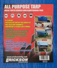 Kotap America Blue Poly Rip-Stop Tarp - Cut Size: 10x12ft. - TRA1012