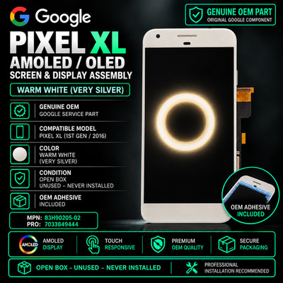 Genuine OEM Google Pixel XL AMOLED OLED Screen Warm White 83H90205-02 Open Box