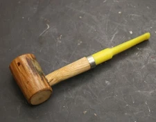 Vintage Buescher's Tobacco Smoking Pipe Hickory Wood Bowl Yellow Acrylic Stem