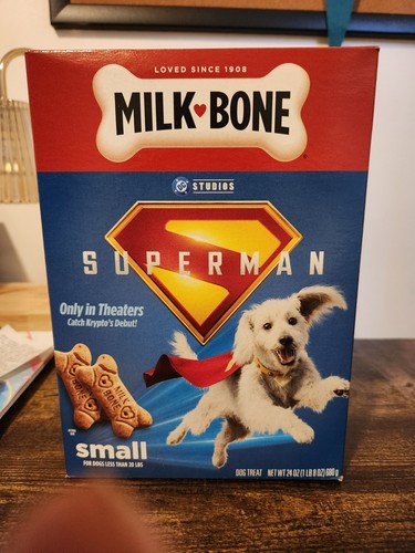Milk Bone Biscuit For Small Dogs 24 Oz Superman 2025 Krypto Promo Box New Sealed