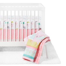 Crib Bedding Set Forest Frolic 4pc - Cloud Island Pink