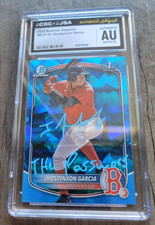 Jhostynxon Garcia Signed 2025 Bowman Baseball Card #BCP43 CGC JSA Red Sox Sapphi