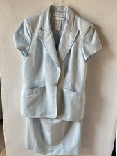 Vintage 1999 Mugler Suit Blue Jacket Skirt FR...