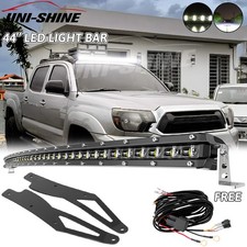 Curved 44" LED Light Bar Roof Mount Bracket Wire Kit For Toyota Tacoma 2005-2015