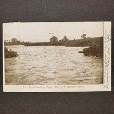c.1909 Postcard Saint Anthony Idaho and Snake River Fremont County ID st. a14b