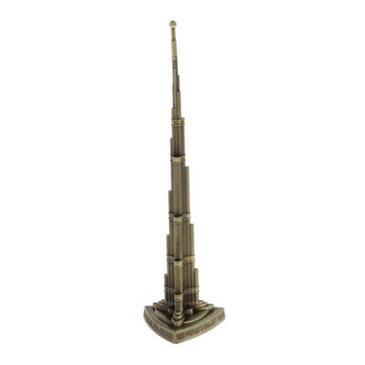 Alloy Dubai Halifah Tower Satue World Landmark Building Home Decor Bronze