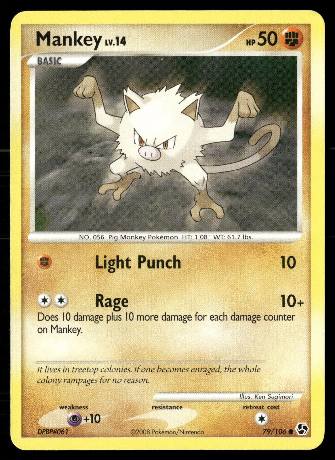 Mankey 79/106 Common Great Encounters Pokemon MP