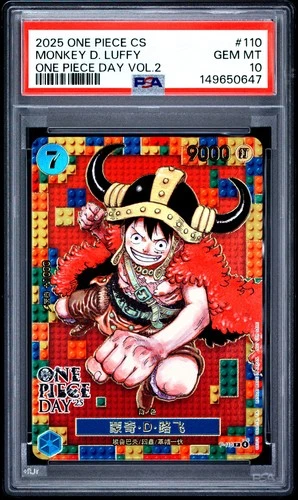 2025 ONE PIECE SIMPLIFIED CHINESE ONE PIECE DAY VOL.2 MONKEY D. LUFFY PSA 10