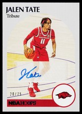 2021 Panini Chronicles Draft Picks #HR-JTA Jalen Tate Hoops Retro Auto Blue /75