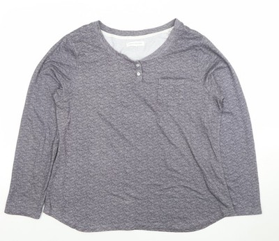 Basic-T-Shirt Damen UK Größe L Carole Hochman Grau