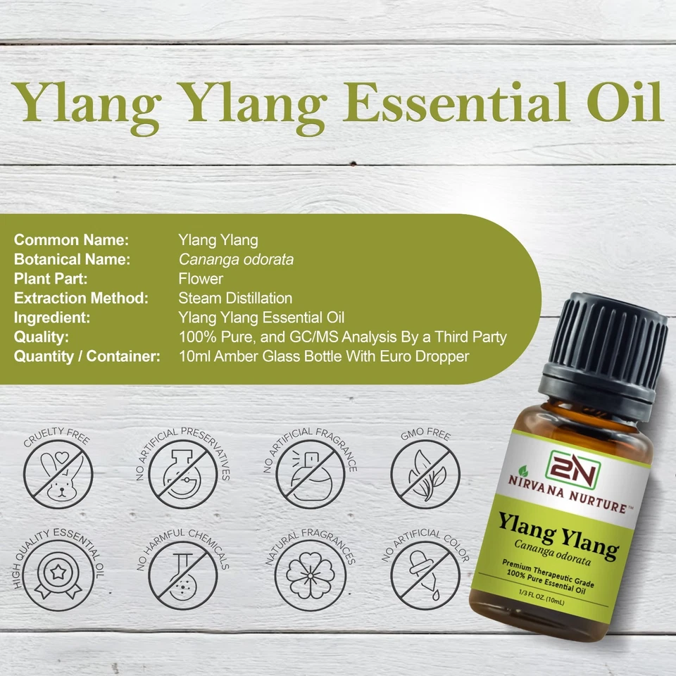 Ylang Ylang Essential Oil 100 % Pure Natural Premium Therapeutic Grade - Image 2 of 4