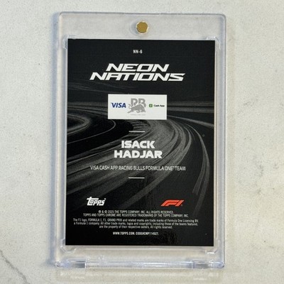 2025 Topps Chrome Formula 1 F1 Isack Hadjar Neon Nations Case Hit