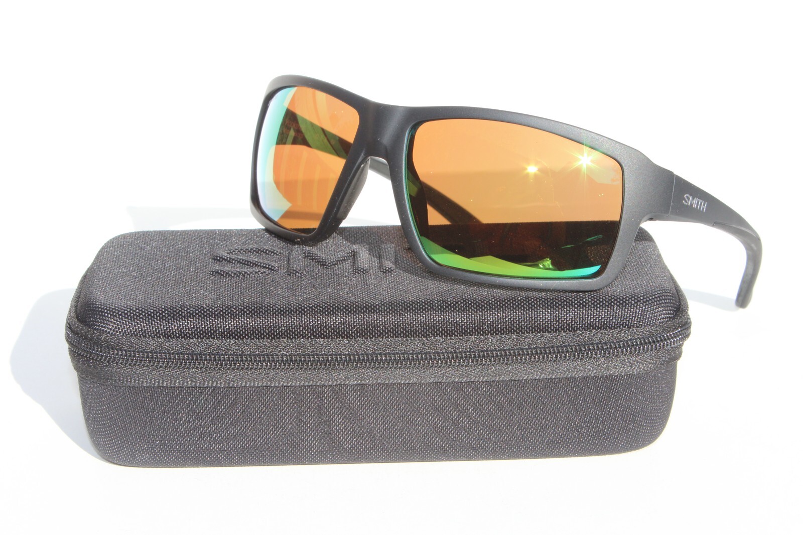 SMITH OPTICS Hookshot POLARIZED Sunglasses Matte Black/Green Mirror ChromaPop eBay