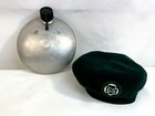Vintage Girl Scouts Green Wool Beret & Mirro Canteen Lot (HD20)