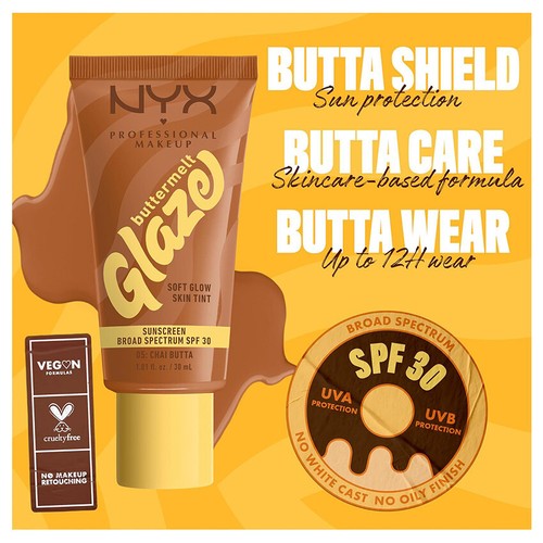 1 NYX Buttermelt Glaze Soft Glow Hauttönung LSF 30 "Wählen Sie Ihre 1 Farbe" *Joy's* - Bild 4 von 57