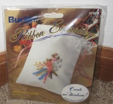 BUCILLA RIBBON EMBROIDERY DELICATE BLOOMS SACHET KIT #41007 NIP