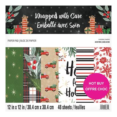 Craft Smith Design-Papierblock 30,4 x 30,4cm (48 Blatt) - Wrapped with Care