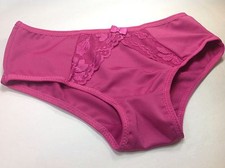 Women Panties,Bikinis Sylvia Size S. Small Pink Satin Appearance W/decoration