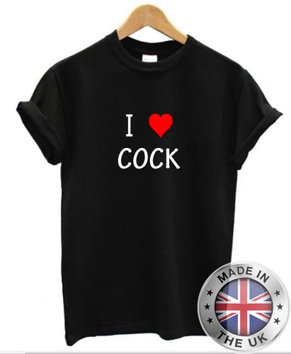 HEART COCK T SHIRT FUNNY GIFT MEN 
