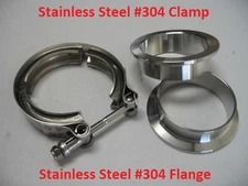 2.36 inch Turbo Exhaust Down Pipe Stainless #304 V Band Clamp Male Female Flang