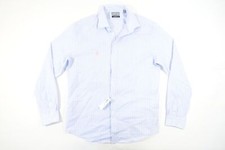 MICHAEL KORS PLAID CHECK BLUE PINK LARGE 16.5 34/35 BUTTON FRONT SHIRT DEFECT