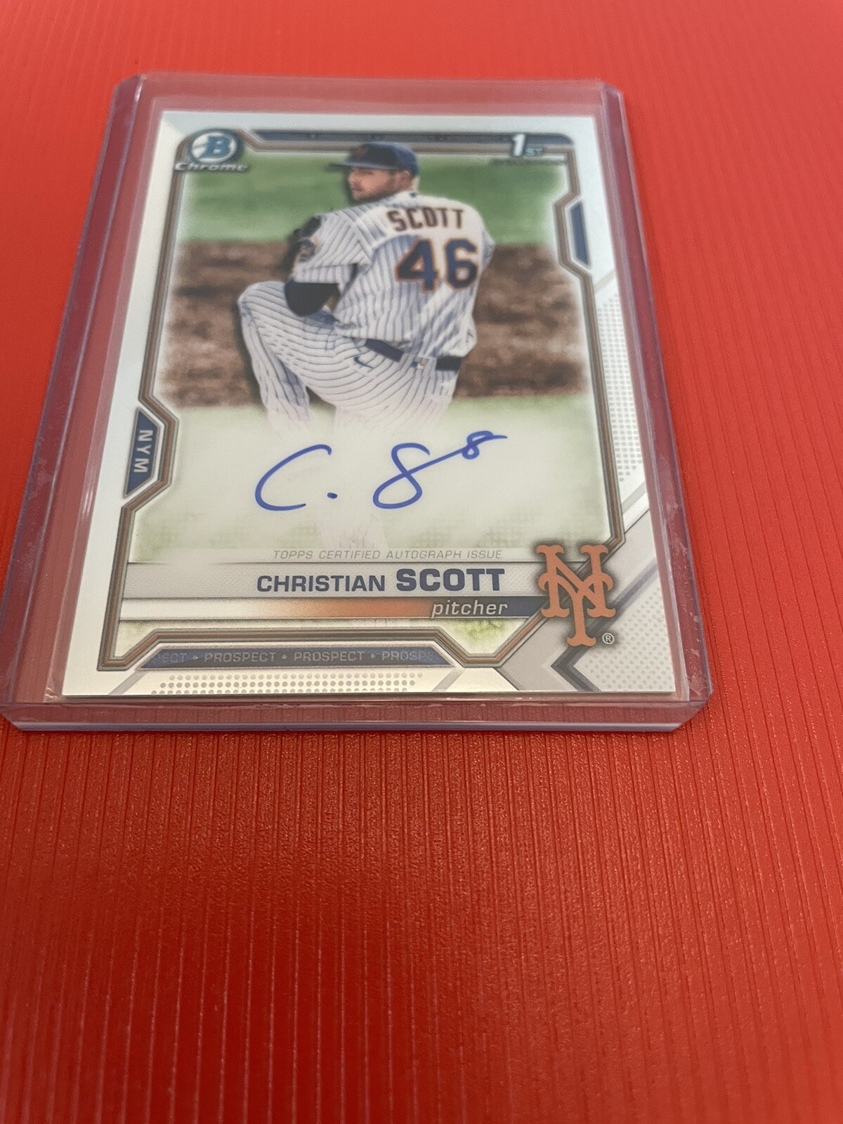 2021 Bowman Chrome Draft Christian Scott 1st Prospect Auto Autograph #CDA-CS