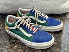 VANS Old Skool Yacht Club Shoes Boys Size 4.5, Girls Size 6.0 Blue Green Yellow
