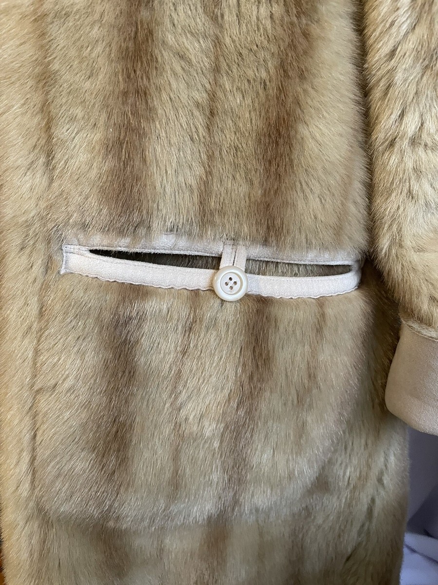 Jones NY Reversible Coat Hood Faux Fur/Suede Beige Pockets Jones NY Reversible Coat Hood Faux Fur/Suede Beige Pockets
