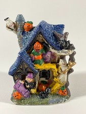 Vintage Halloween Haunted House Lighted Ceramic Decoration Village