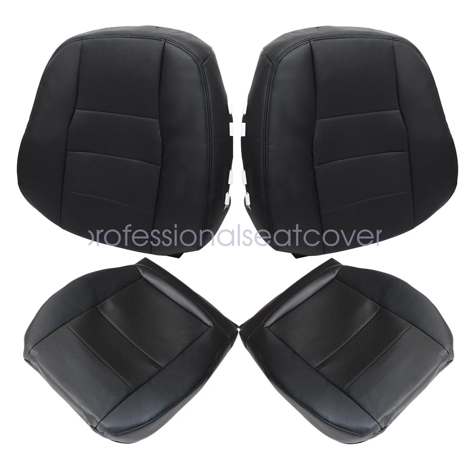 Capa de assento de couro preta frente ambos os lados Mercedes Benz GLK 350 2008-2015 - Imagem 2 de 4