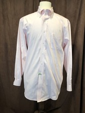 Brooks Brothers Solid Pink Dress Shirt Regular Fit Non Iron 17 4/5 Cotton Mens