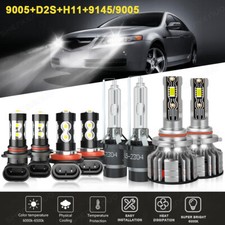 For Acura ILX 2013-2015 - 8PCS Front LED HID Headlights daytime fog Light Bulbs