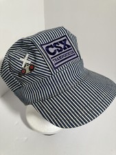 Vintage CSX Sanforized Size 7 Hat/Cap Made In USA Railroad Train
