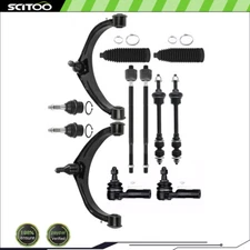 12Pcs For 13-18 Ram 1500 4WD; RWD Front Control Arm Ball Joint Tie Rod Sway Bar