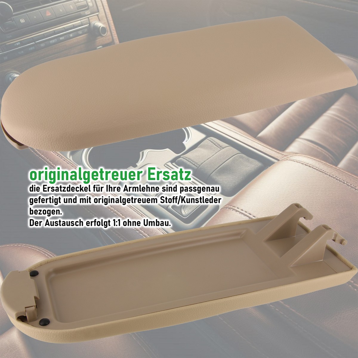 Recambo Mittelarmlehne Deckel Für SEAT Toledo IV - Ersatz Kunstleder