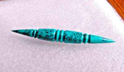Blau Türkis Stein Septum und Nase Stoßzahn Tribal Handarbeit Septum Piercing ...