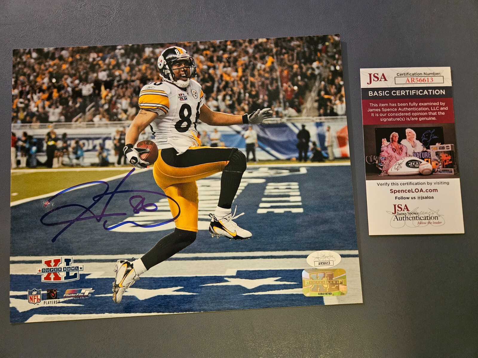 HINES WARD "86" Signed Autographed Pittsburgh Steelers SBXL 8x10 Photo - JSA COA 