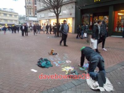PHOTO  BOURNEMOUTH: HOMELESS ART BEATS BEGGING QUITE A FAMILIAR SIGHT ON THE PED