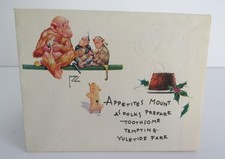 LAWSON WOOD Gran'pop Chimp Folding Christmas Poster, Kingston NY Socony Dealer