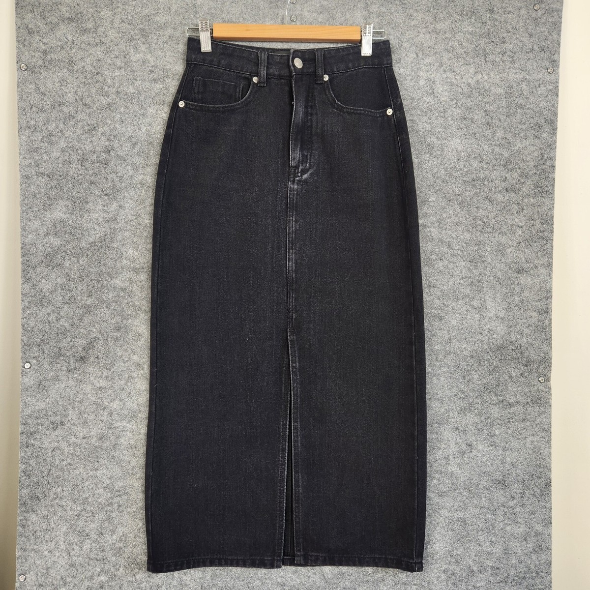 Denim Skirt Dotti Maxi Skirt Dotti Skirt Womens Size Black Denim