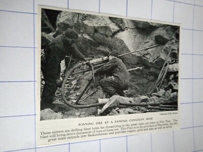 Flin Flon Siegererz im berühmten kanadischen Bergwerk Tagebau Bergleute Bohrmaschine