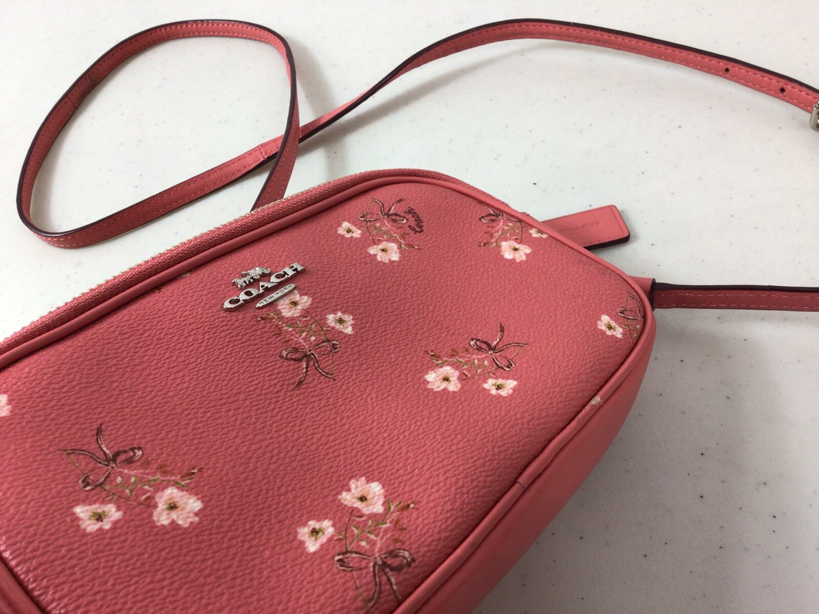COACH Pink Leather Crossbody Bag Gem