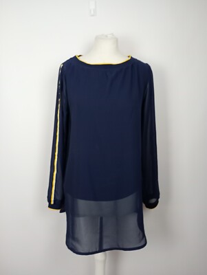 EK5129 Damen Oberteil von essentials by Tchibo, dunkelblau/gelb, Gr. 38