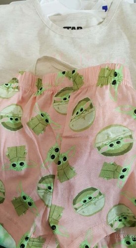 Lizenziertes Star Wars Yoda Mandalorian Mädchen Shirt Short Sets 12m, 18m, 24m, 4T, 5T - Bild 10 von 34