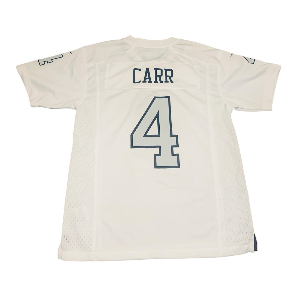 Nike Derek Carr Las Vegas Raiders #4 White Silver Color Rush