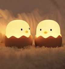 Cute Baby Chick Night Light - Rechargeable Silicone LED Dimmable Kids Lamp