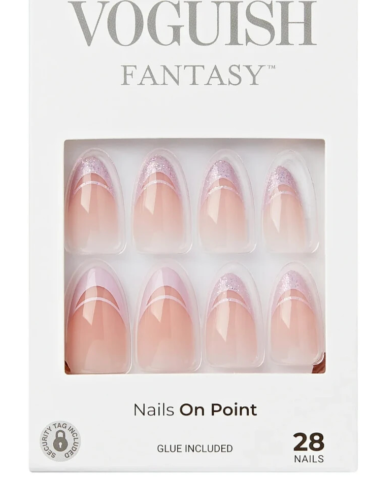 KISS FALSE NAILS VOGUISH FANTASY 28 MEDIUM LENGTH Glue-On Nails  RAINY NIGHT